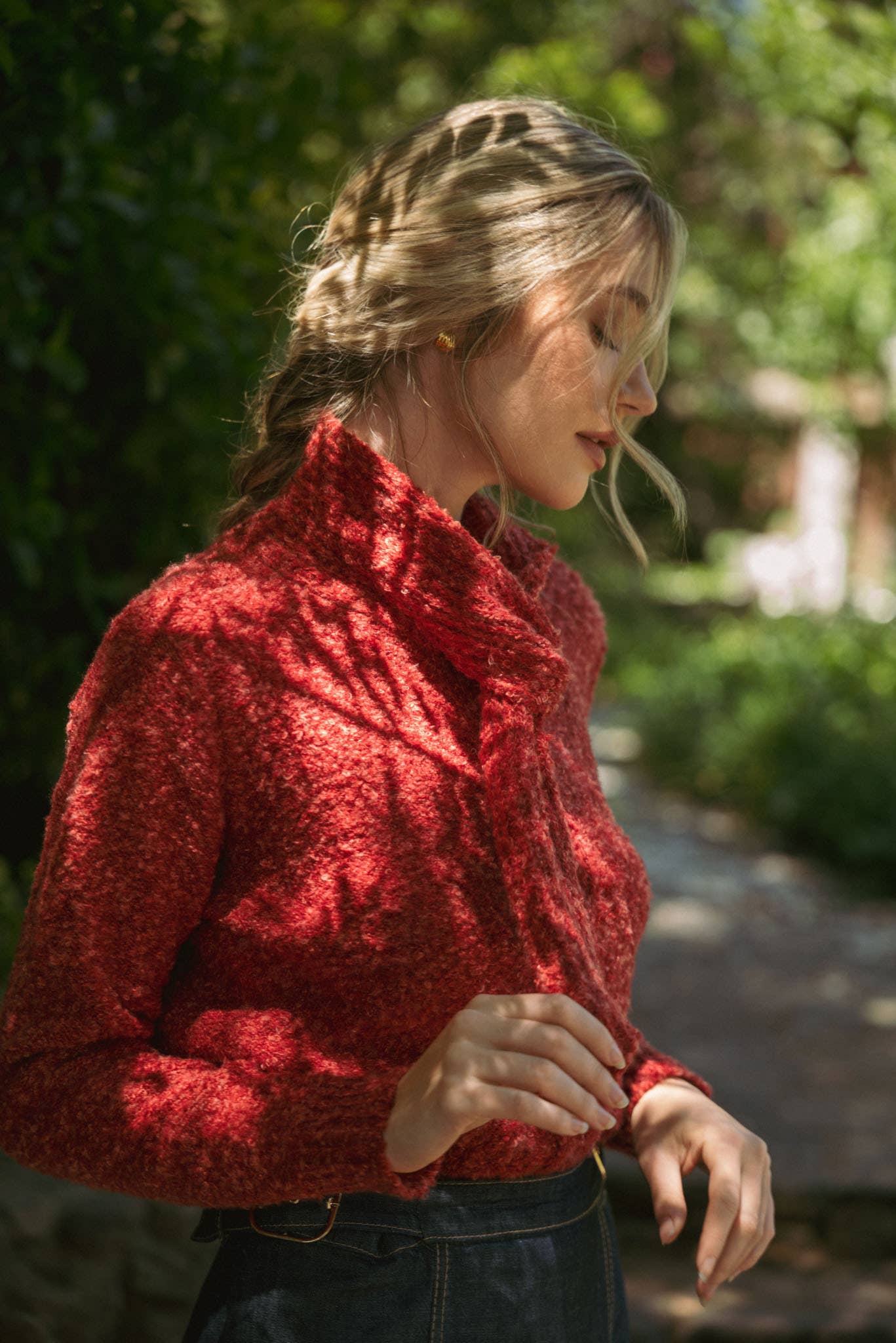 &MERCI - TYING NECK SWEATER CARDIGAN MSW11027: Black / M