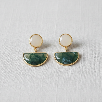 paperln - Green Acrylic Geometric Earrings