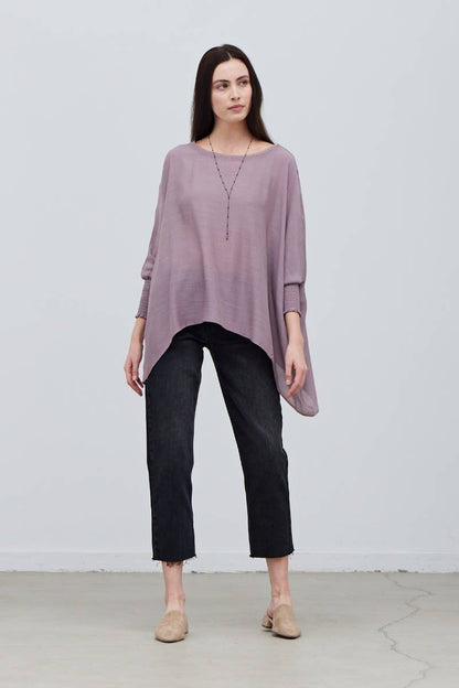 Grade & Gather - 40250PP - SMOCKED SLEEVE BLOUSE: CHARTREUSE / MEDIUM/LARGE