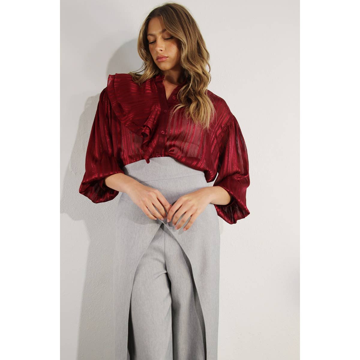 Mulla - Ruffle Blouse - Regular Fit: VANILLA / S