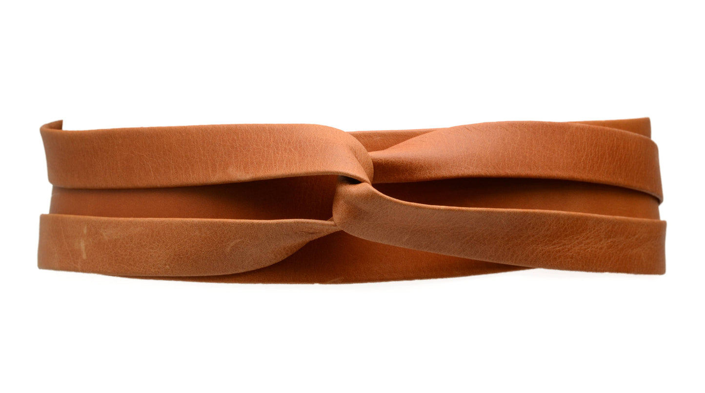 ADA Collection Belts - Midi Wrap Belt – Cognac | Adjustable One-Size
