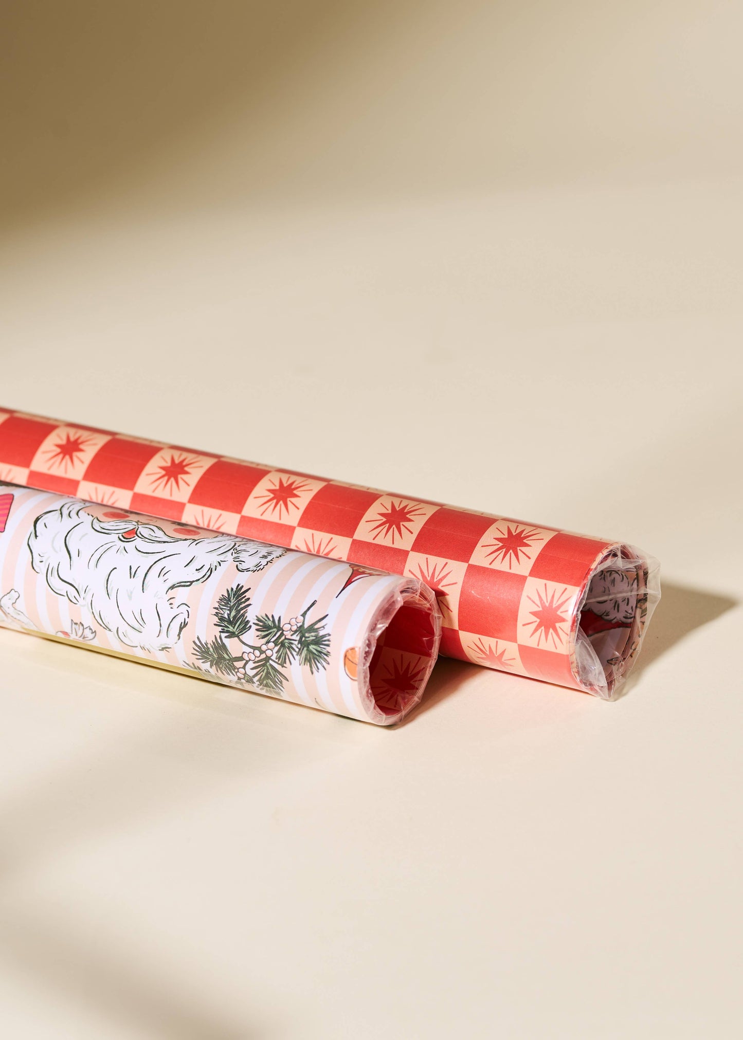 One & Only Paper - Nostalgic Christmas Red Star Checked Gift Wrap | 3 Sheets
