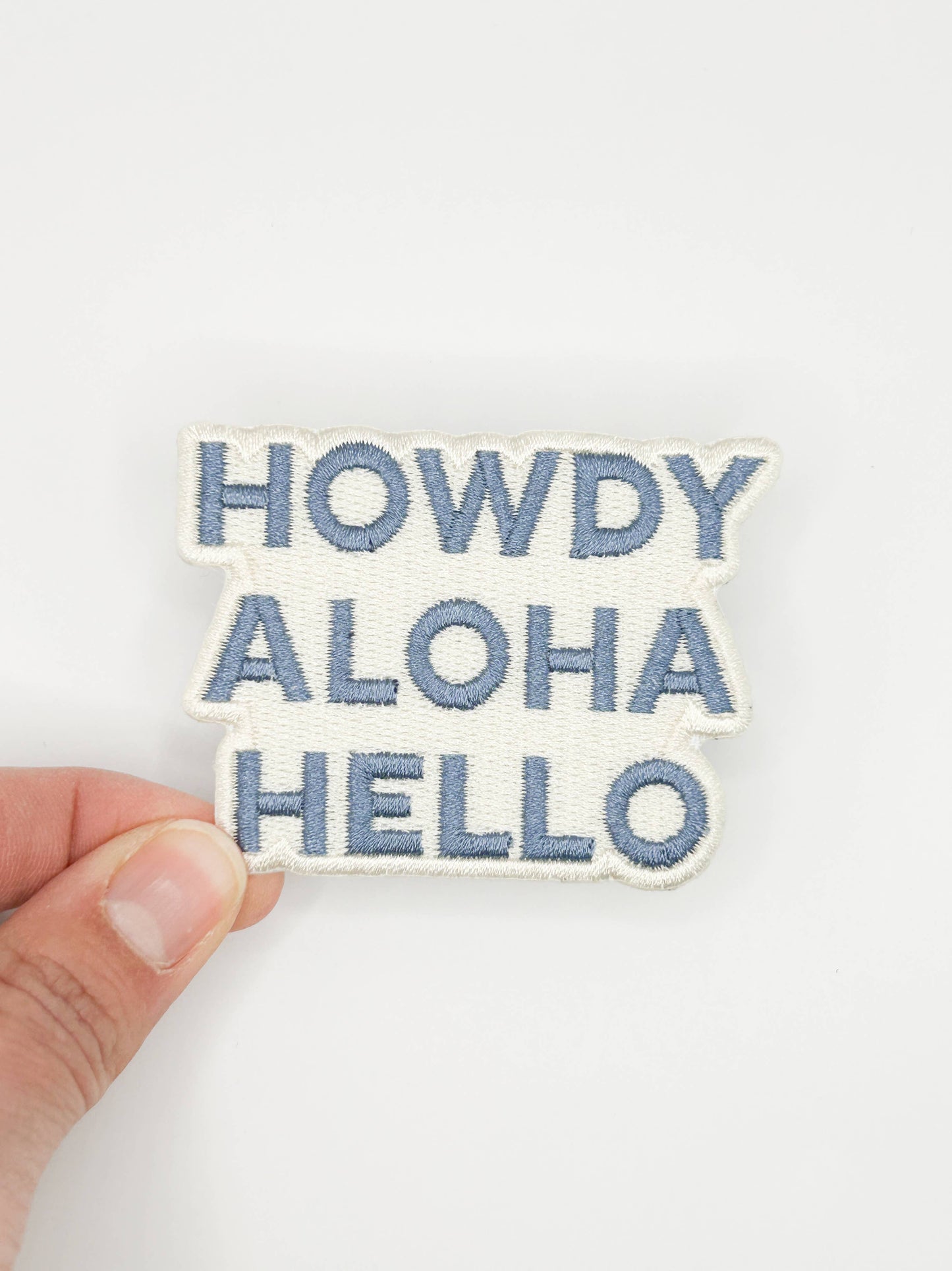 Field Trip Threads - Howdy Aloha Hello Embroidered Patch – Greeting Patch, Travel