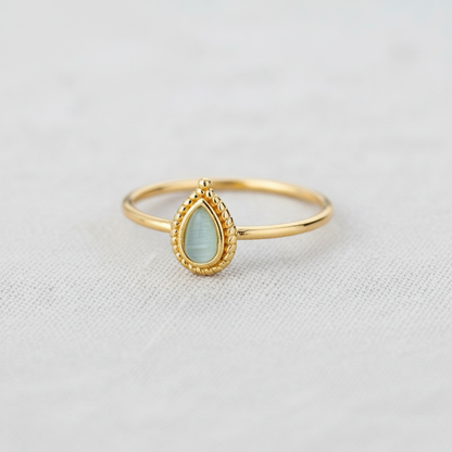 paperln - Oval Stone Open Adjustable Ring