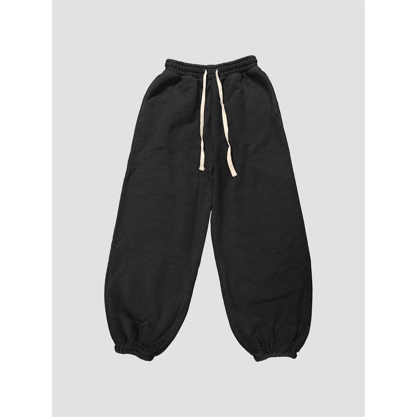 The Blank Lab - Acid Wash Wide Jogger Pants (AAB501_ACD): MIDNIGHT NAVY / S-M-L(2-2-2)