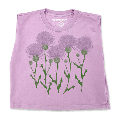 Supermaggie @ Faire - Thistles Maisie Heavyweight Muscle Tee: Off Black / Sm