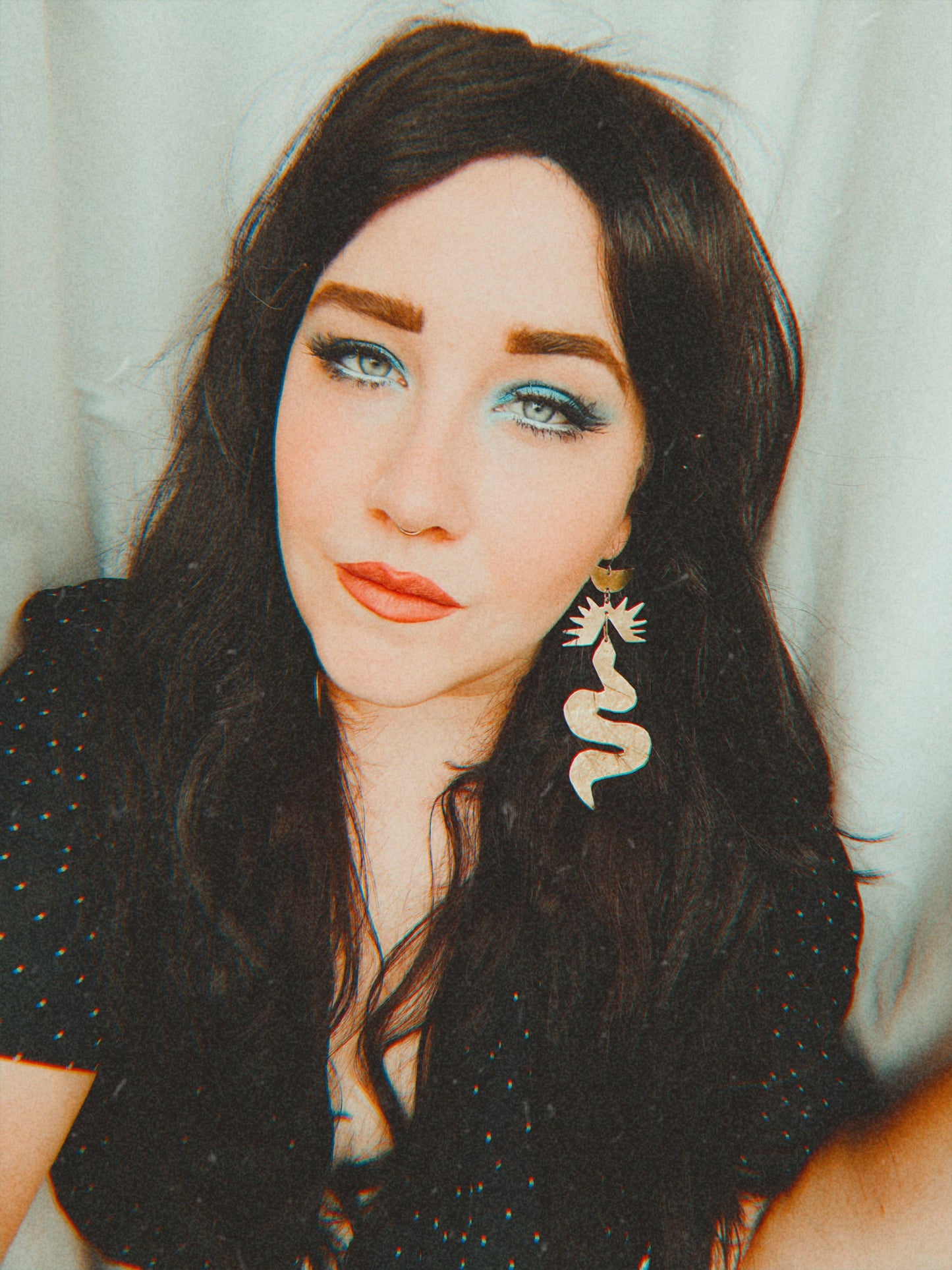 storm + stress - Serpent Sun Earrings: Gold