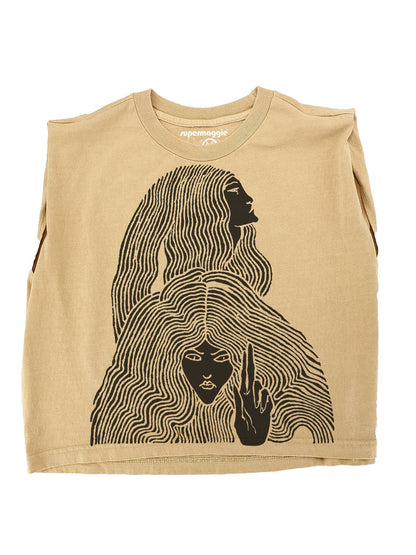 Supermaggie @ Faire - Witches Maisie Heavyweight Muscle Tee: Off Black / Md