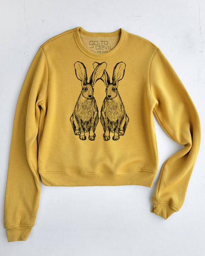 Go To Devil - Hares Women's Sweatshirt: Mustard / Lg