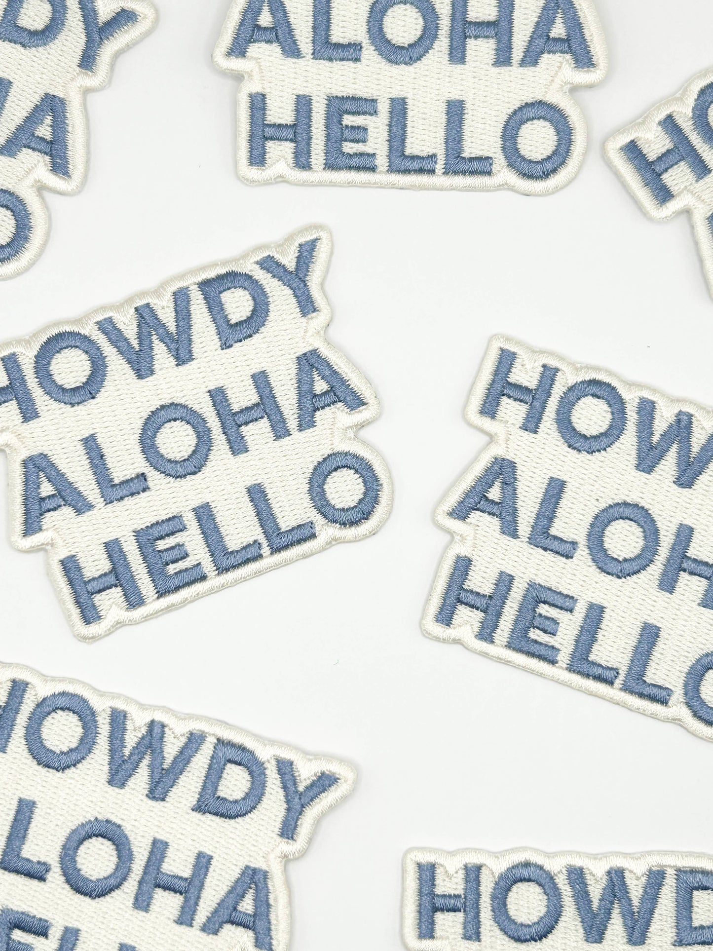 Field Trip Threads - Howdy Aloha Hello Embroidered Patch – Greeting Patch, Travel