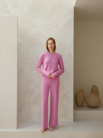 Lèmme - Cashmere blend wide-leg pants: Ceruleo / M