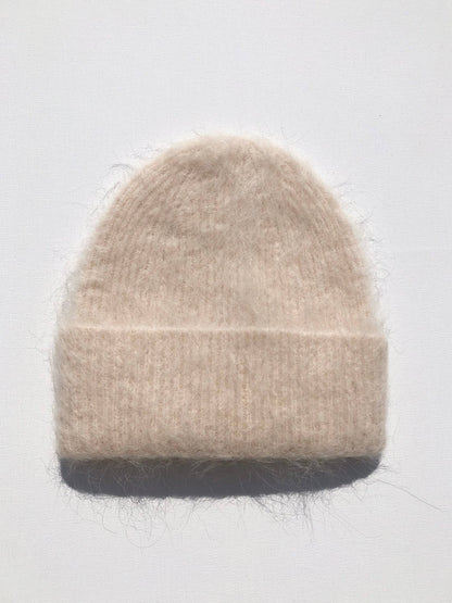 Billy Bamboo - ALPACA FLUFFY BEANIE: White