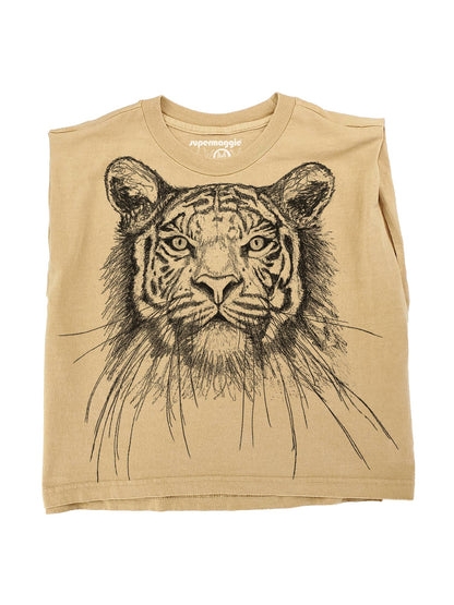 Supermaggie @ Faire - Tiger Maisie Heavyweight Muscle Tee: Pink Lavender / Lg