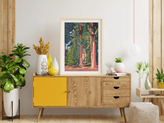 El Baker Art - California Redwood National Park Travel Print: 8×10