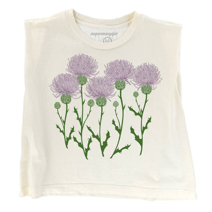 Supermaggie @ Faire - Thistles Maisie Heavyweight Muscle Tee: Off Black / Sm