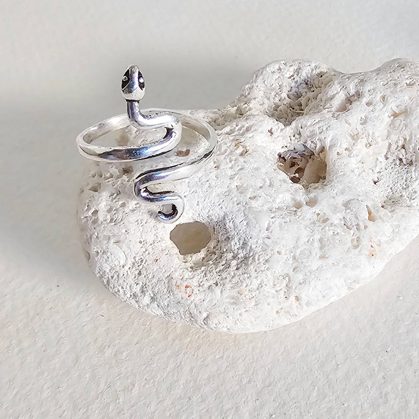 Bisjoux - Brass snake serpent cobra ring adjustable handmade: Brass