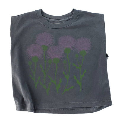Supermaggie @ Faire - Thistles Maisie Heavyweight Muscle Tee: Off Black / Sm