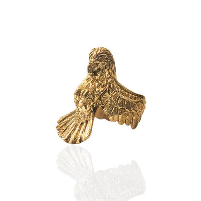 Dreamers of Dreams - Hawk Ring - Brass Spirit Animal Statement Ring