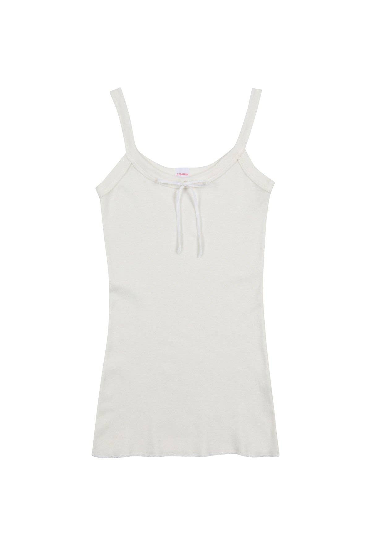 J. Marin Co. - The 1930's French Vintage Bow Organic Camisole - Made in L.A: Natural / M