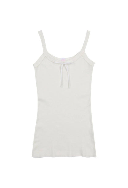 J. Marin Co. - The 1930's French Vintage Bow Organic Camisole - Made in L.A: Natural / M