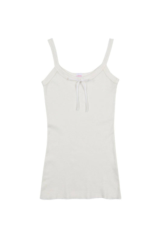 J. Marin Co. - The 1930's French Vintage Bow Organic Camisole - Made in L.A: Natural / M