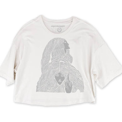 Supermaggie @ Faire - Witches Clover Crop Tee: Black / Sm