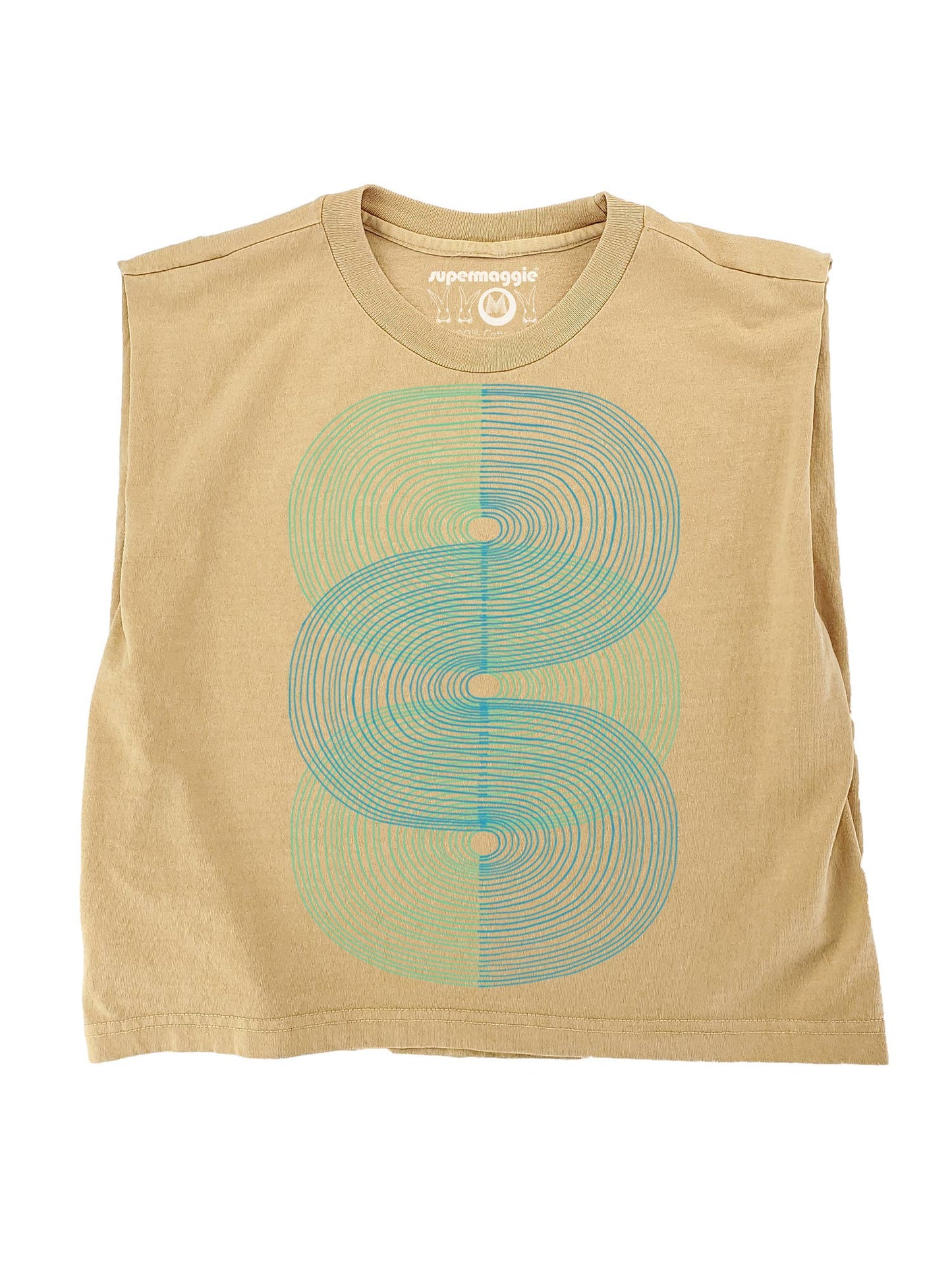 Supermaggie @ Faire - Double S Curve Maisie Heavyweight Muscle Tee: Pink Lavender / Lg