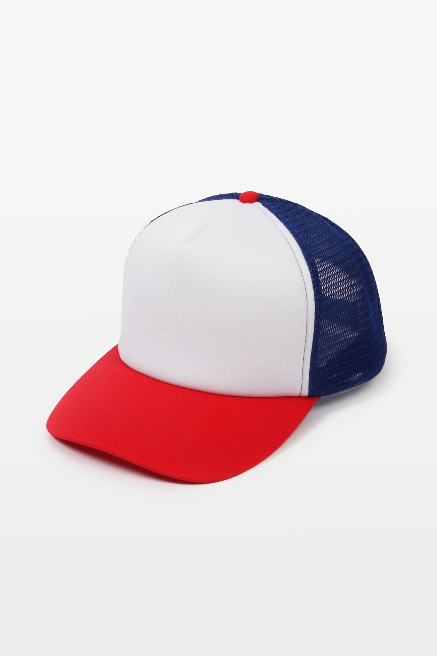 David And Young - FWCAPM4281 - 3 Tone Trucker Baseball Cap: White/Red/Blue
