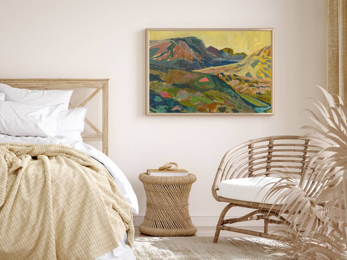 El Baker Art - Midcentury Modern Canyon Western Landscape Print: 11×14