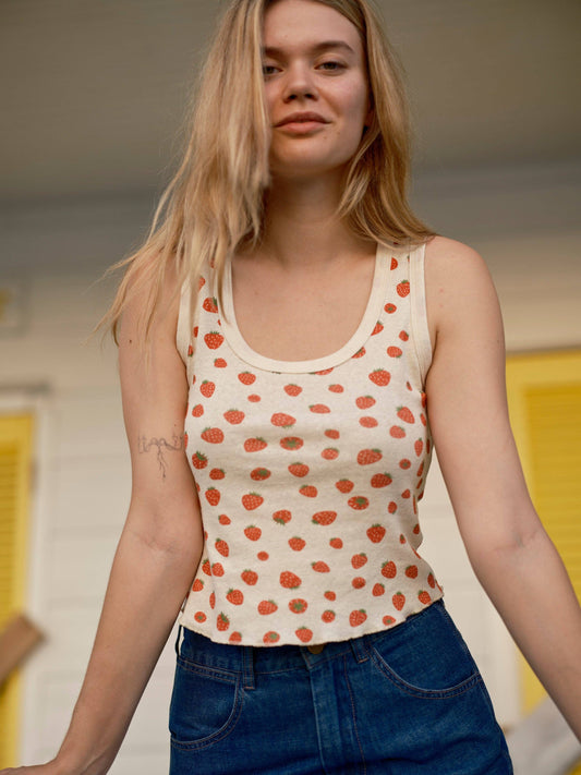 Mollusk - Hemp Rib Tank: Strawberry / S