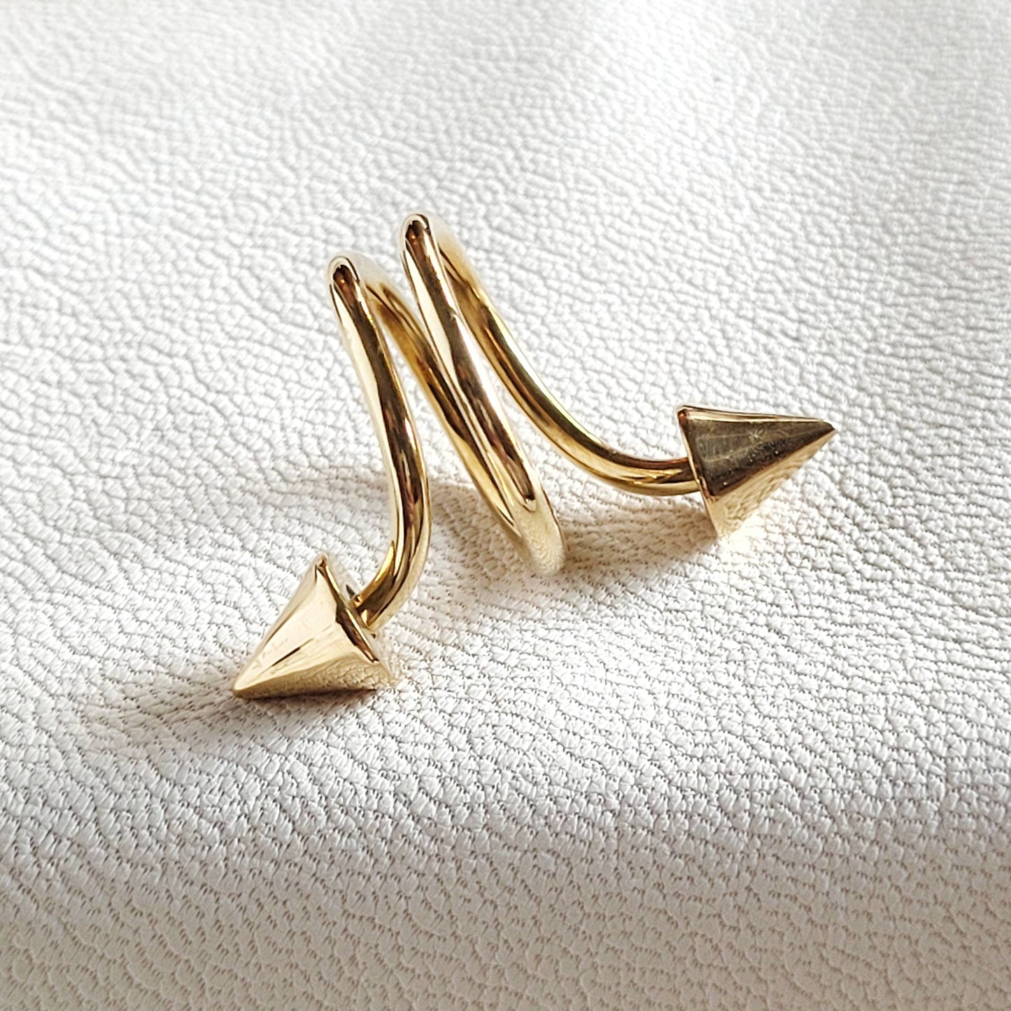 Bisjoux - Brass Double Spike Ring