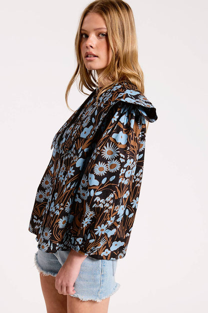 Ultramarine - Elowen Blouse: MIDNIGHT / S