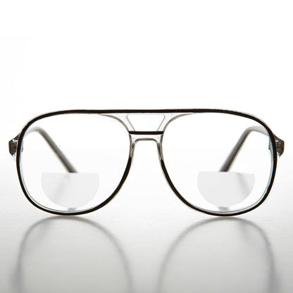SUNGLASS MUSEUM - Retro Bifocal Reading Glasses - Zeller: Black / 1.50 diopter