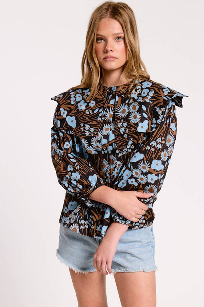 Ultramarine - Elowen Blouse: MIDNIGHT / L