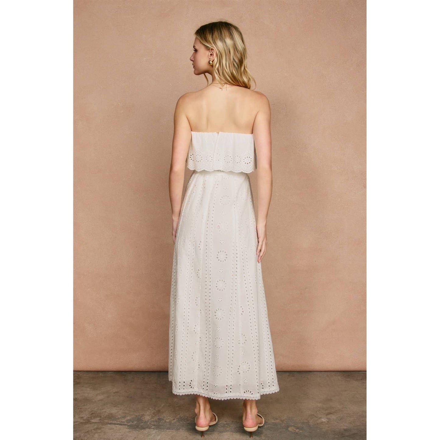Dress Forum - Stolen Moments Folderover Strapless Maxi Dress: IVORY / S-M-L(2-2-2)