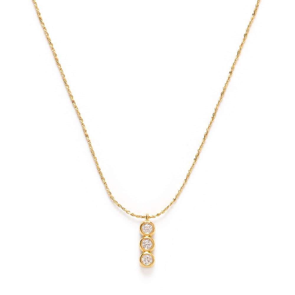 Amano Studio - Three Crystal Bar Pendant Necklace