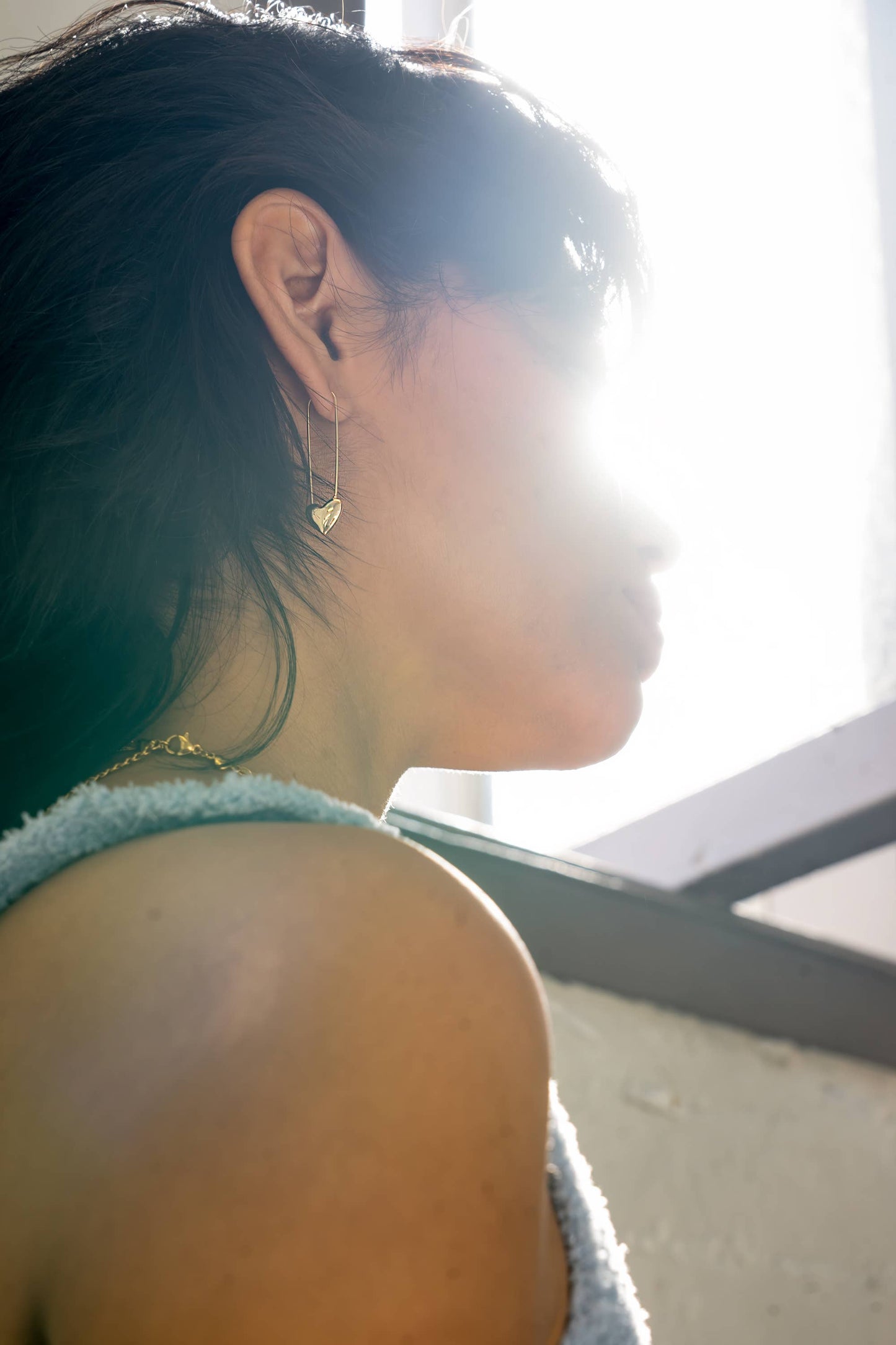 Peter and June - Lita Safety Pin Hoops - 18K Gold Plated