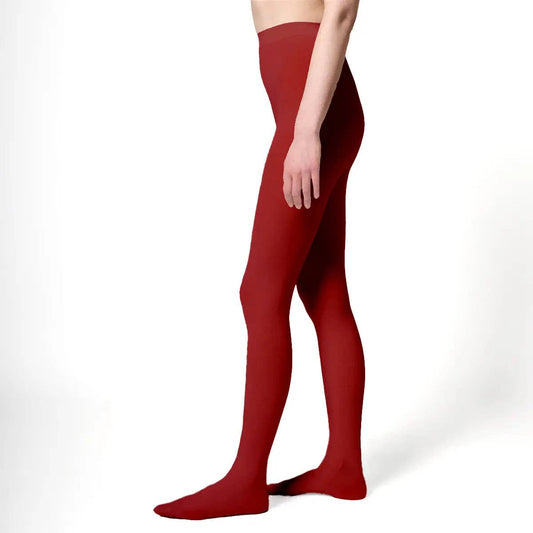 Stems socks & tights - Lux 65 Opaque Tights: Red / S/M