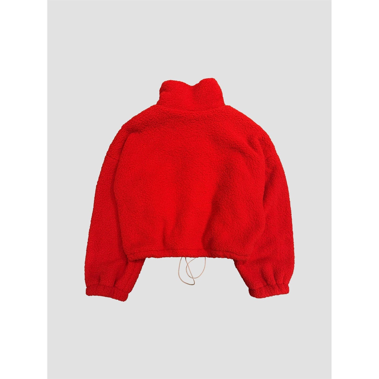 The Blank Lab - CONTRAST ZIP SHERPA JACKET-AAB648: GREEN / PINK ZIP / S-M-L(2-2-2)