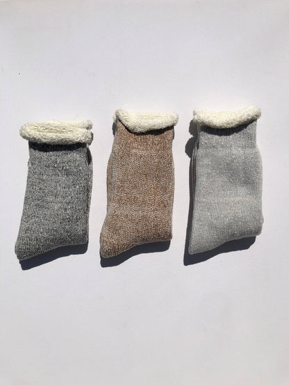 Billy Bamboo - SUPER TERRY LOOP SOCKS: Brown / Women’s 7.5 - 10.5, Men’s 7 - 11.5