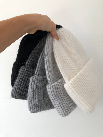 Billy Bamboo - ROYAL ANGORA BEANIE - neutral: White