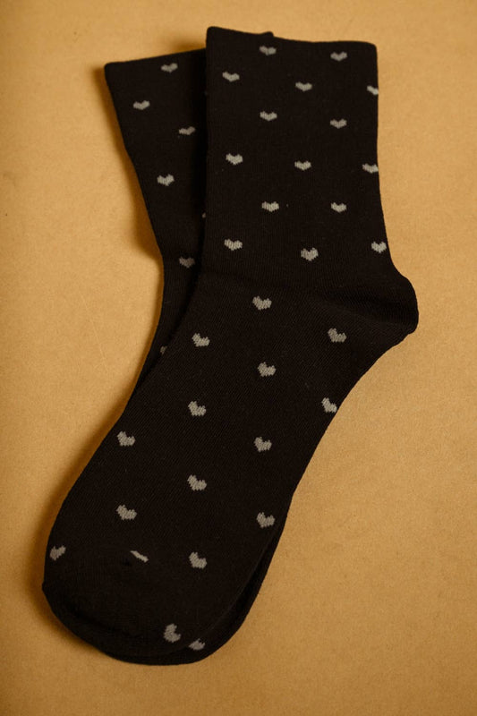 MIOU MUSE - A8104   SOFT AND COMFORTABLE SOCKS: BLACK/GREY / ONE
