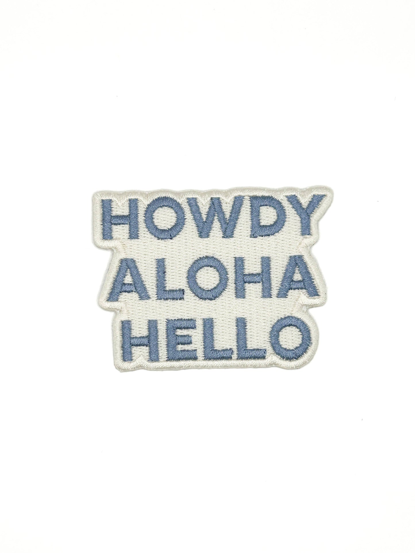 Field Trip Threads - Howdy Aloha Hello Embroidered Patch – Greeting Patch, Travel