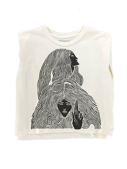 Supermaggie @ Faire - Witches Maisie Heavyweight Muscle Tee: Off Black / Lg