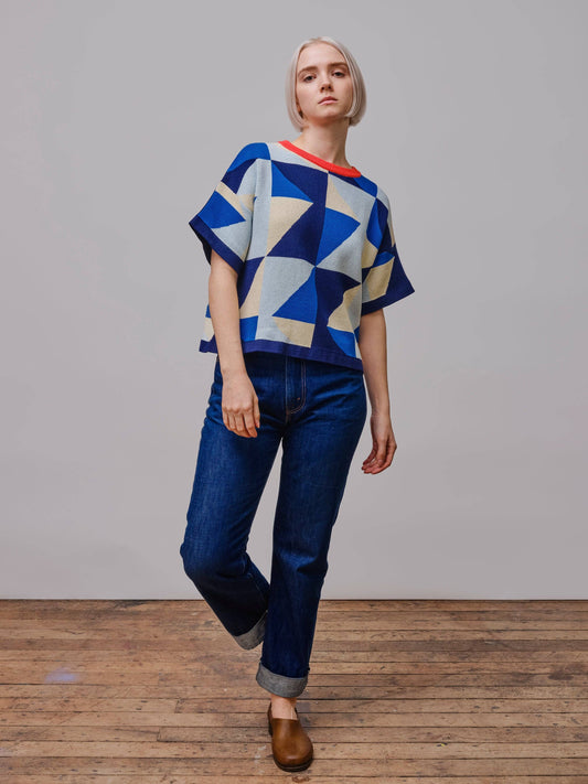 The Endery - Calder Sweater Tee - Jacaranda: XS/S