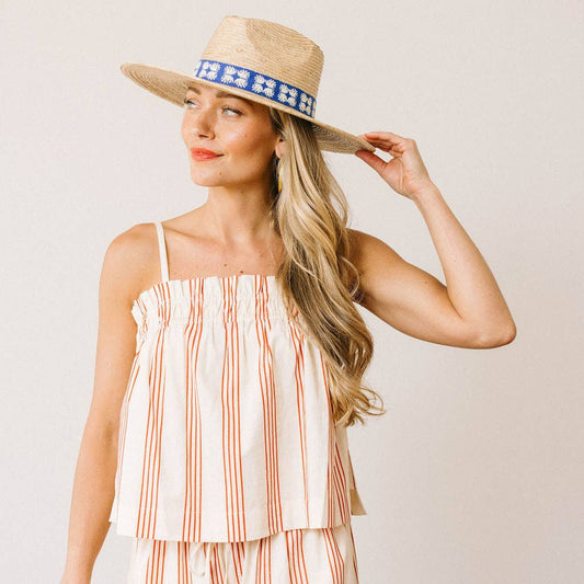 Sunshine Tienda - Cherry Pinstripe Daphne Top: M