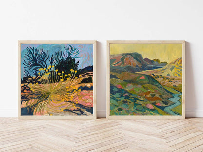 El Baker Art - Midcentury Modern Canyon Western Landscape Print: 11×14