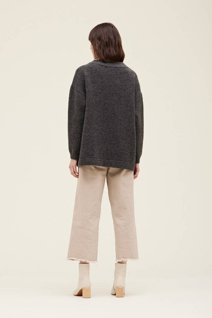 Grade & Gather - 41484 - FRONT TO BACK OVERLAP SWEATER: NATURAL / MEDIUM