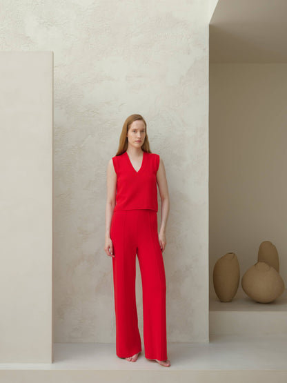 Lèmme - Cashmere blend wide-leg pants: Ceruleo / L