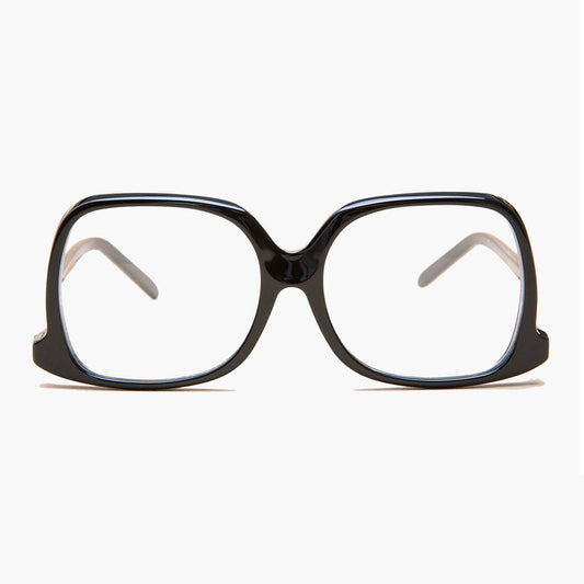 SUNGLASS MUSEUM - Black Oversized Reading Glasses - Mia: Black - Reader / 1.50